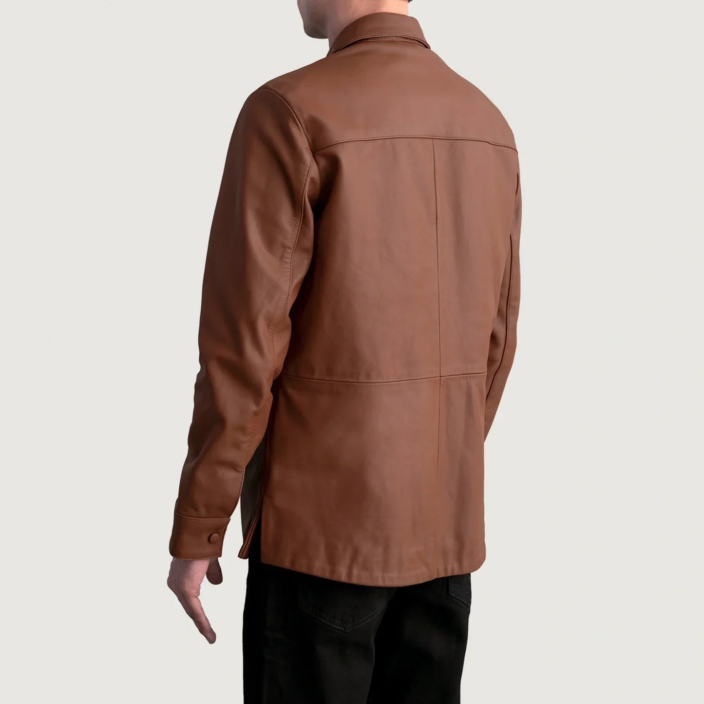 Haven Matte Brown Leather Overshirt