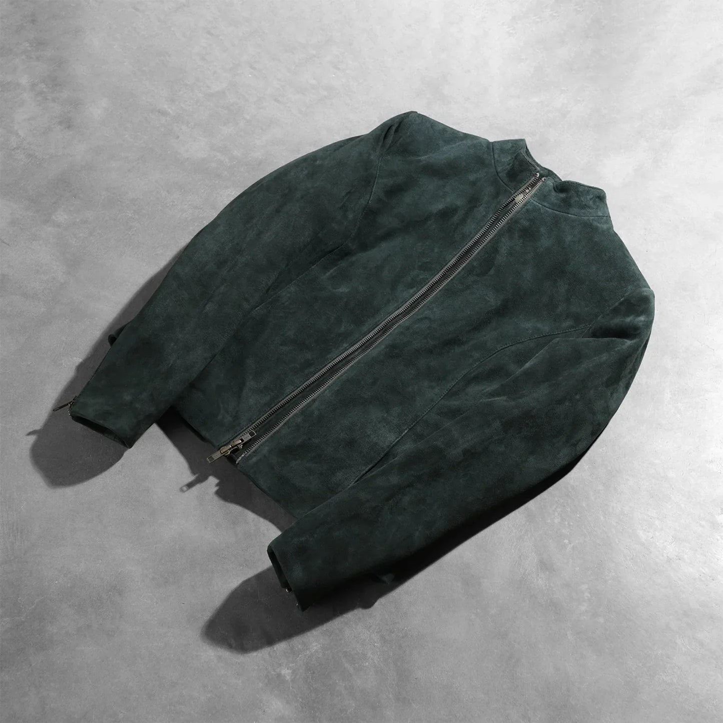 Rumella Green Suede Biker Jacket SH556