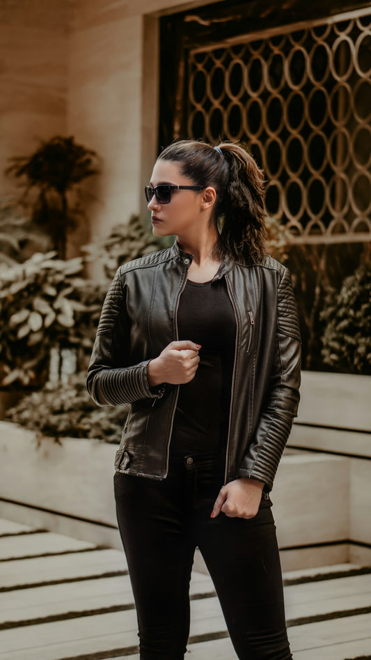 Styling leather jacket