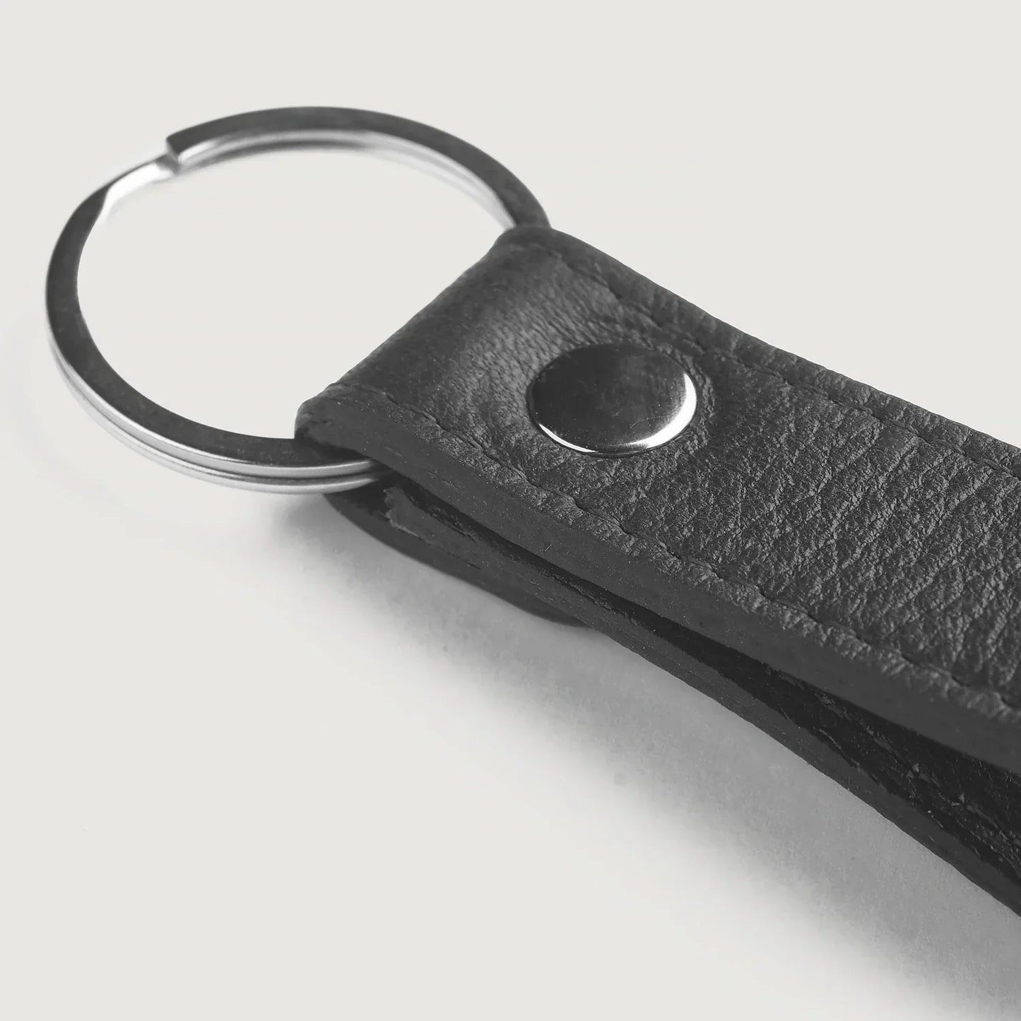 Adkins Black Leather Keychain G10
