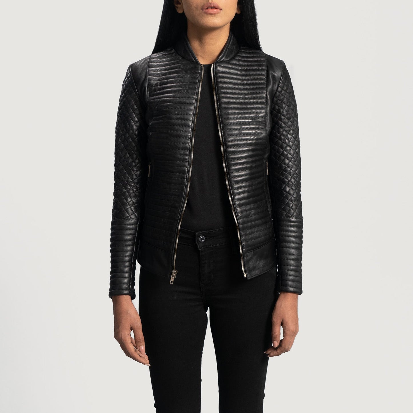 Cityscape Black Leather Biker Jacket SH623