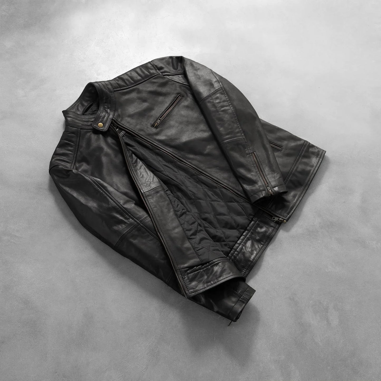 [FS] Dean Black Leather Biker Jacket