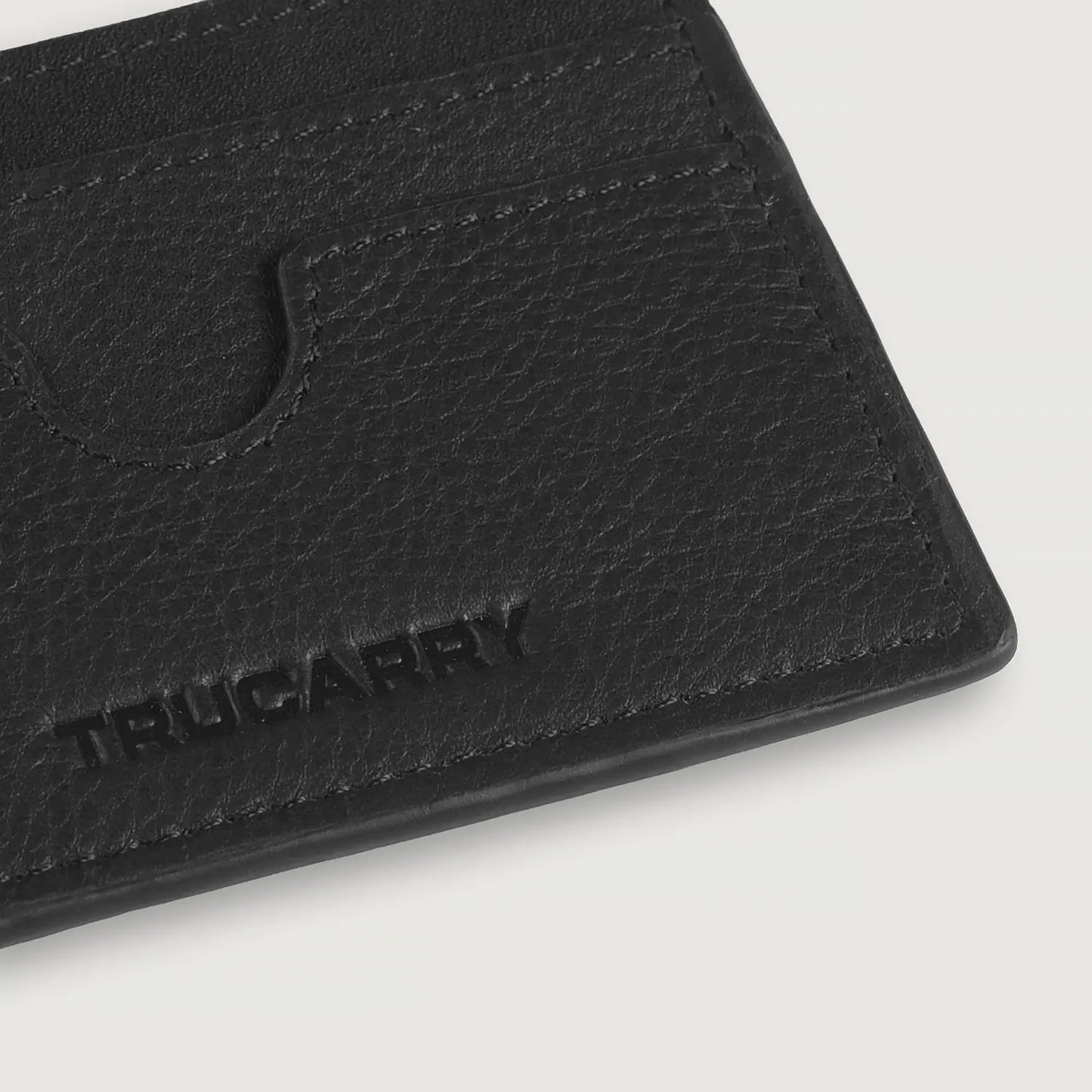 Karl Black Leather Card Holder