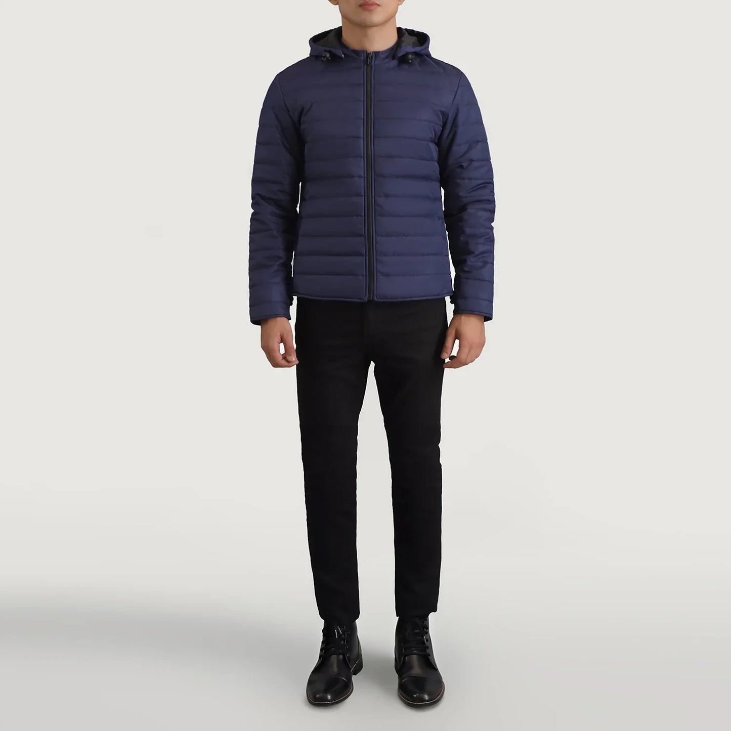 Tyler Blue Hooded Puffer Jacket SH54