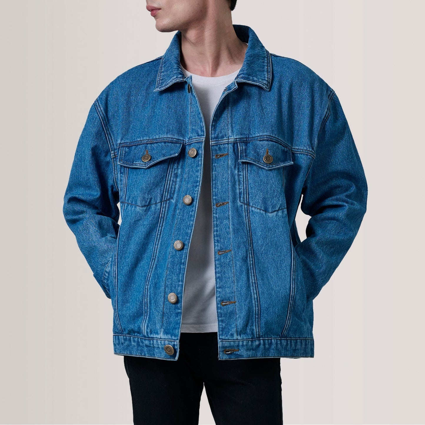 Eddie Dark Blue Oversized Denim
