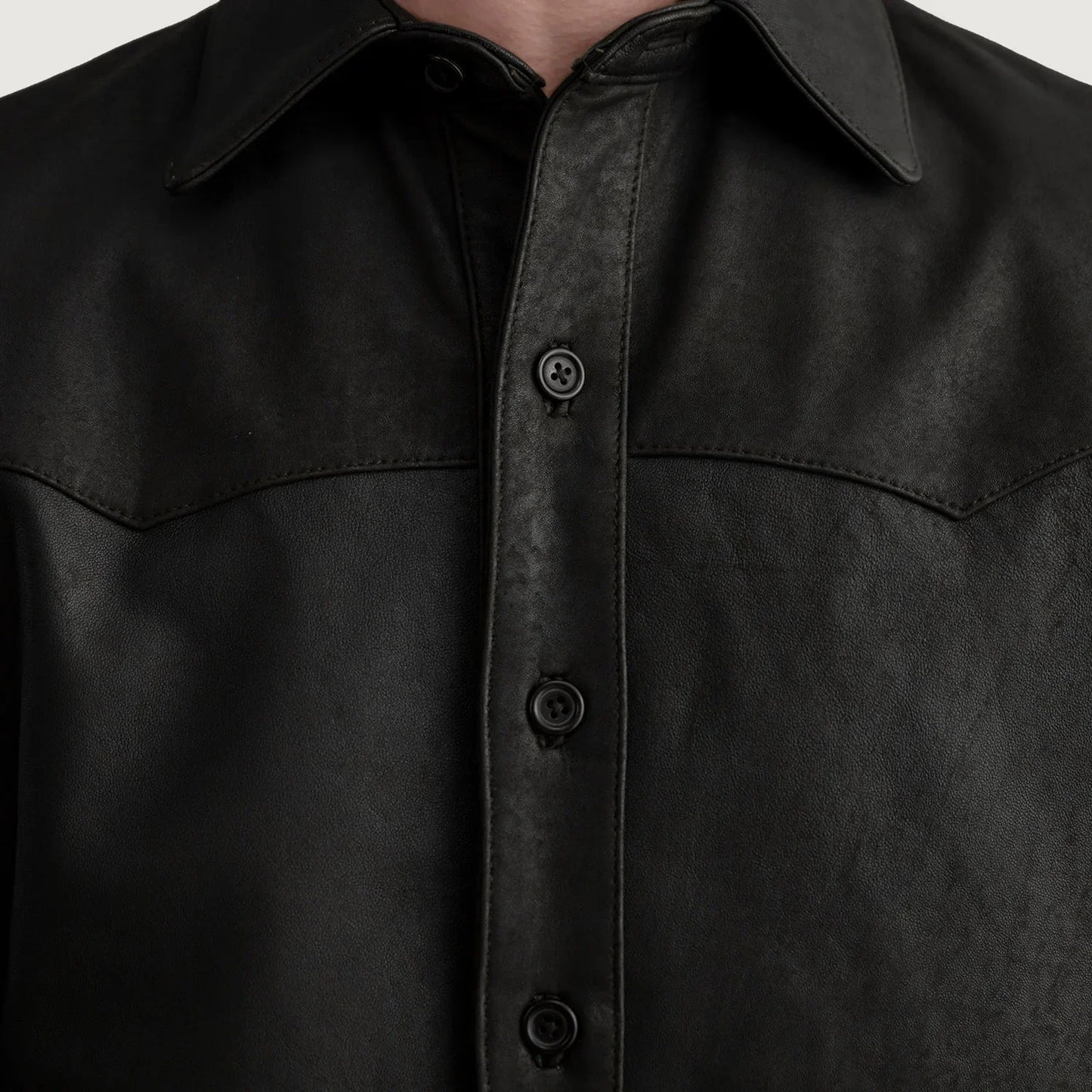 Bronco Tumbled Brown Leather Overshirt