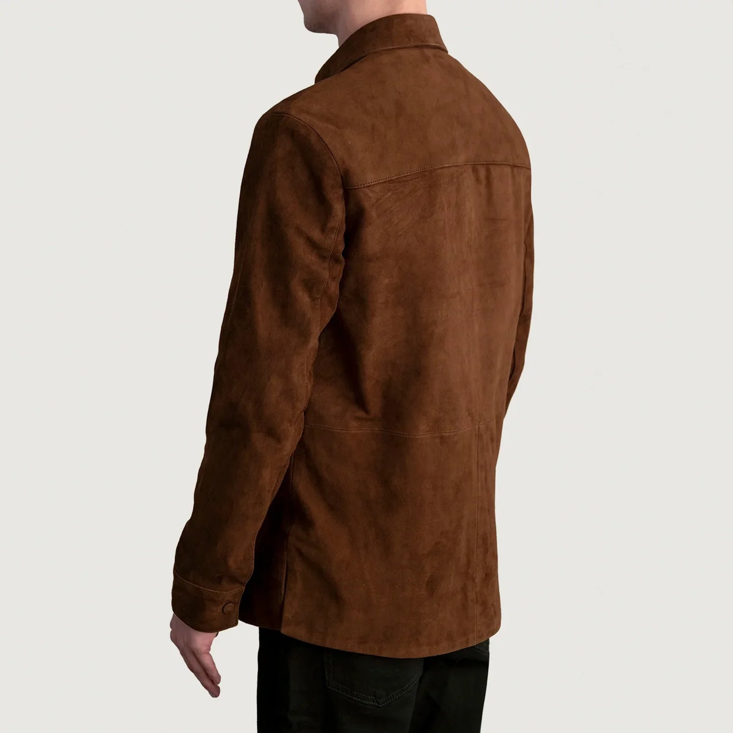 Haven Brown Suede Leather Overshirt