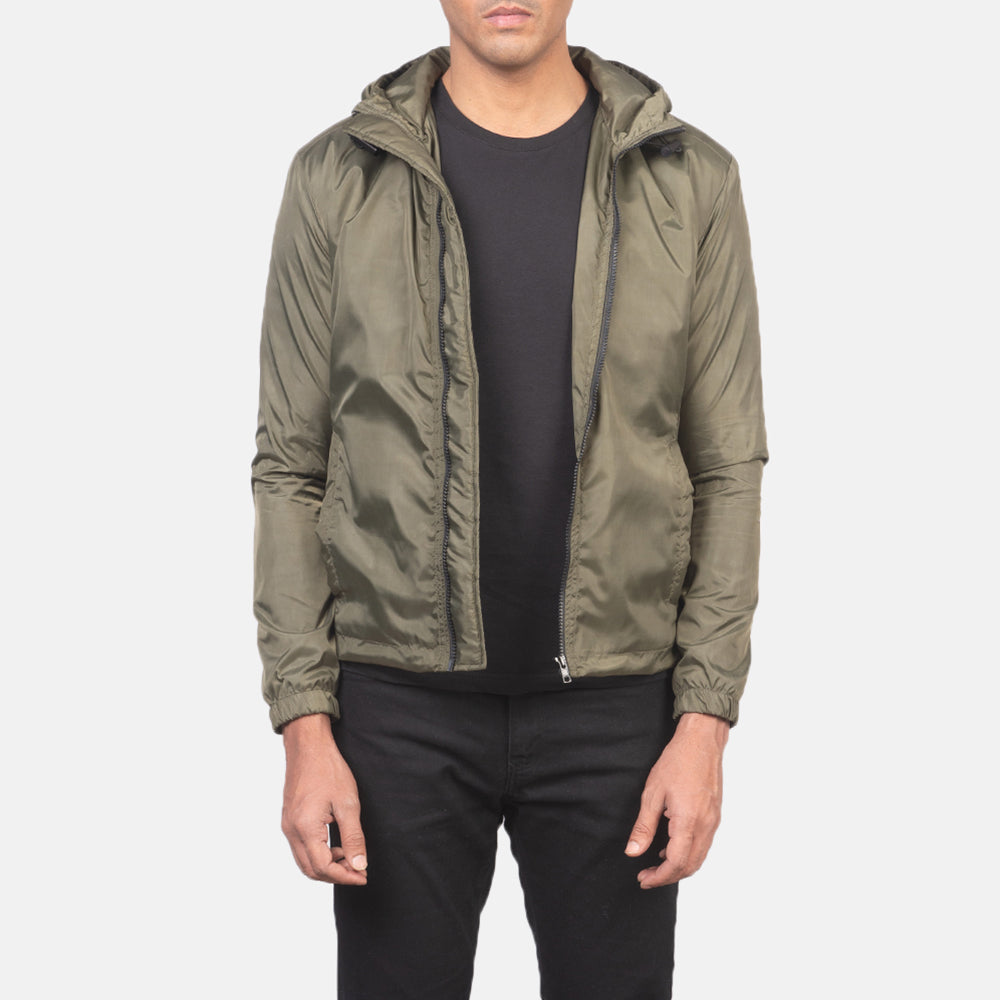 Jimmy Green Hooded Windbreaker Jacket