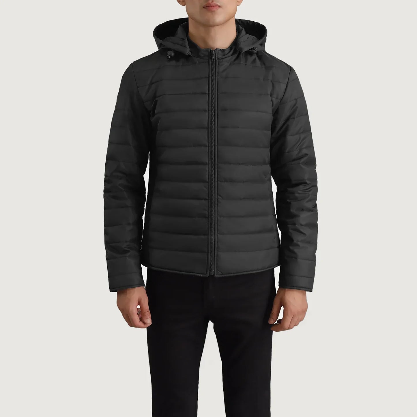 Tyler Black Hooded Puffer Jacket SH55