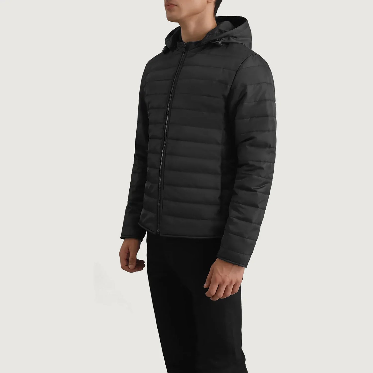 Tyler Black Hooded Puffer Jacket SH55