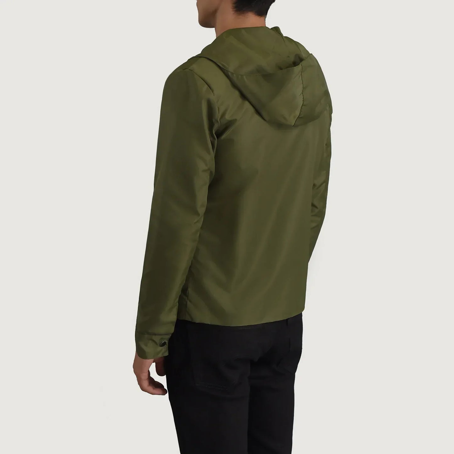 Wesley Green Hooded Windbreaker Jacket SH29
