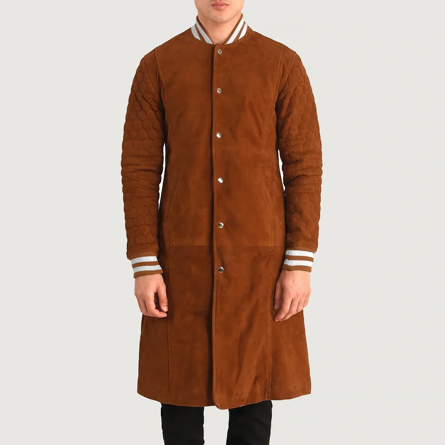 Wilde Brown Suede Varsity Coat SH26