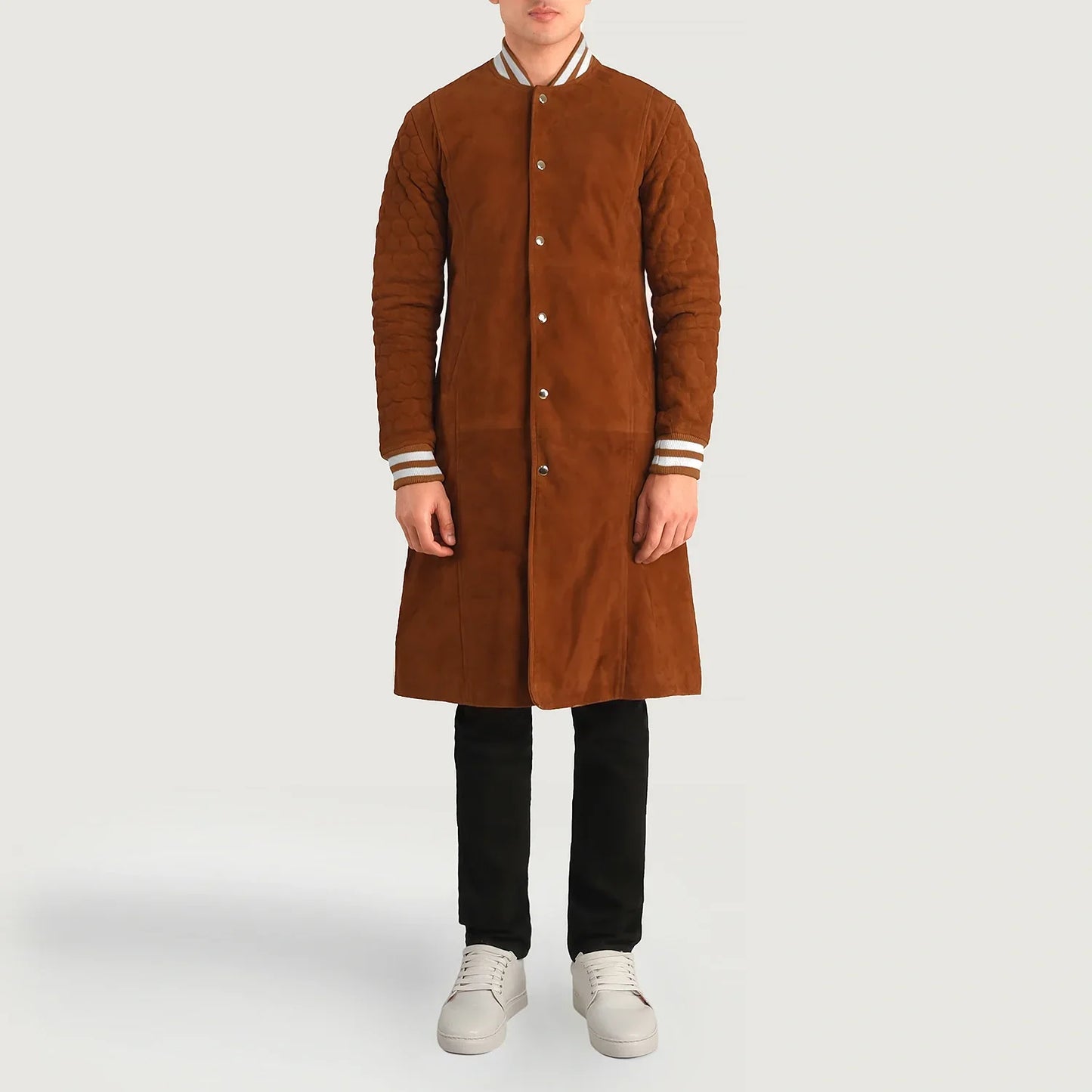 Wilde Brown Suede Varsity Coat SH26