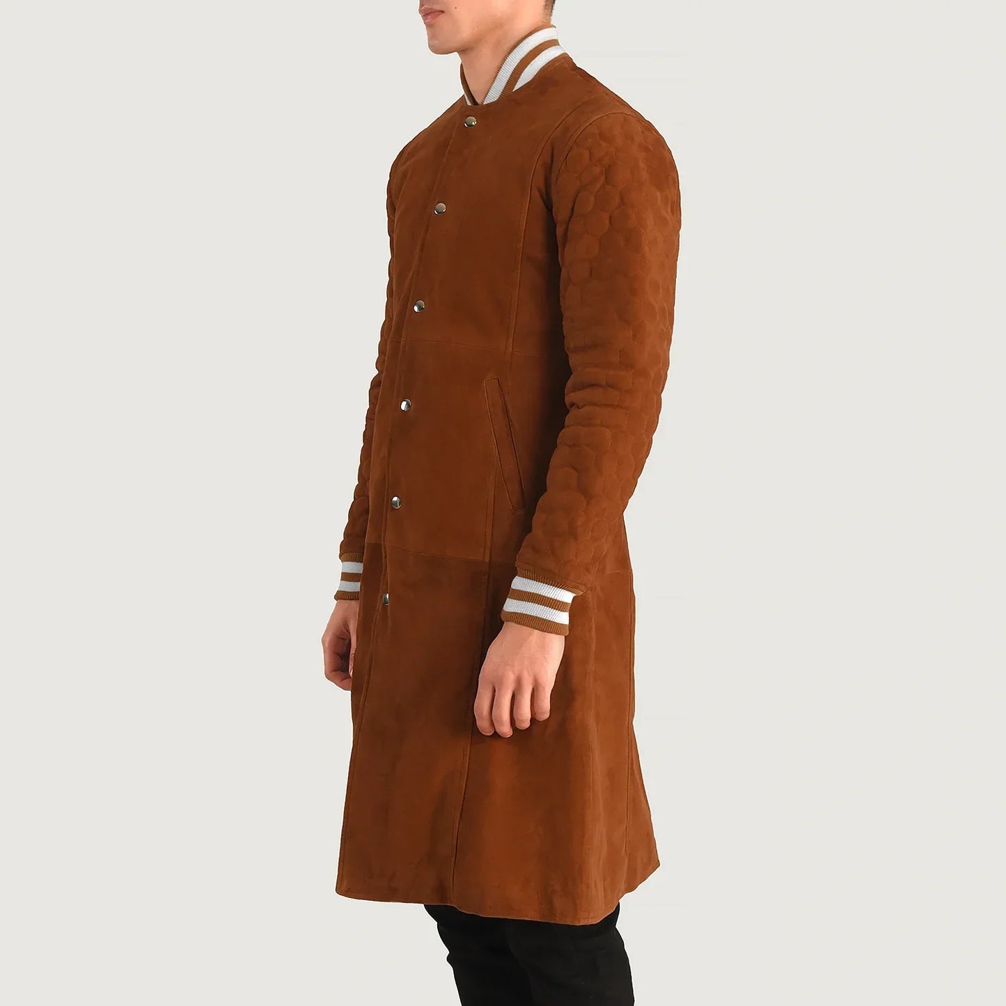 Wilde Brown Suede Varsity Coat SH26