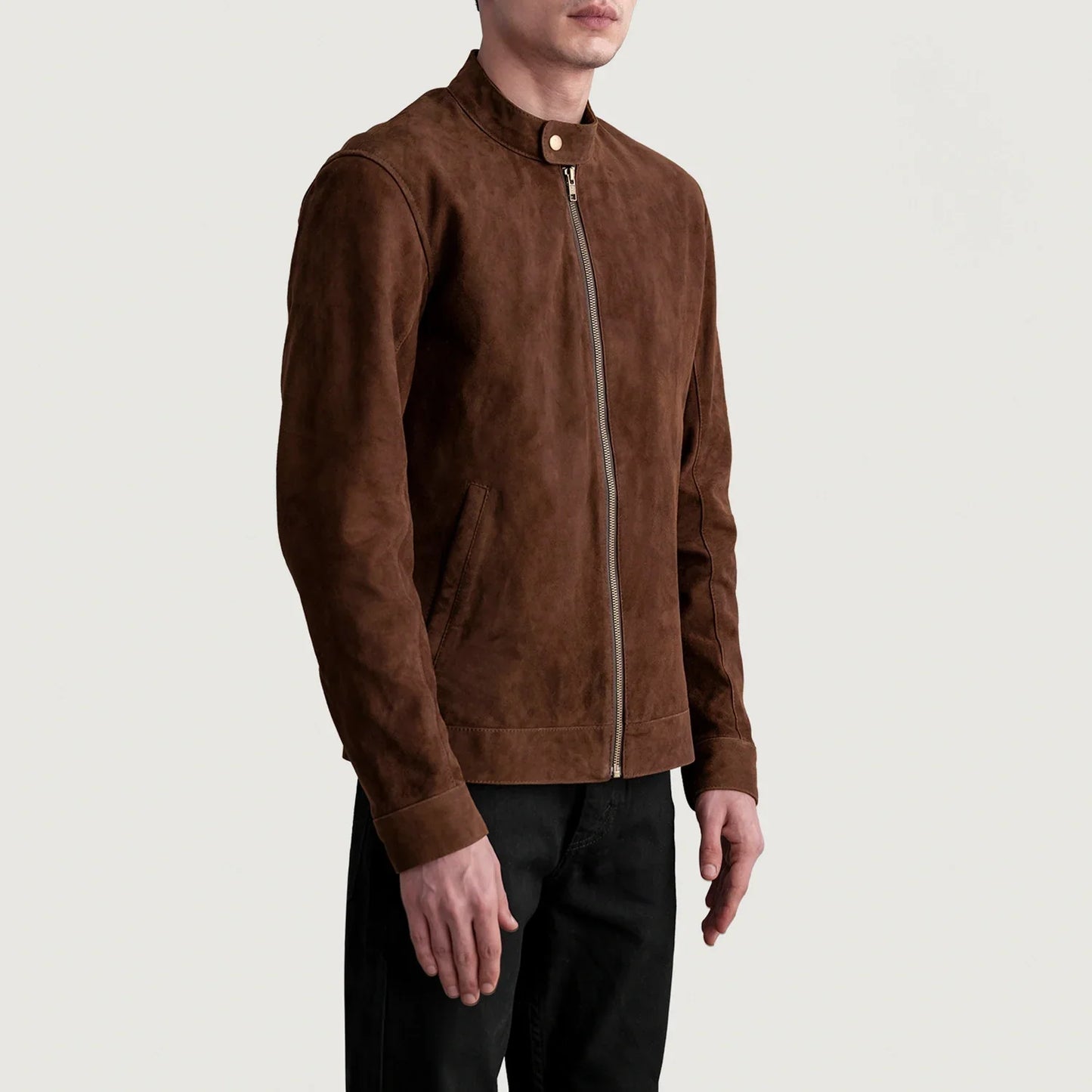 Zen Brown Suede Biker Jacket SH06