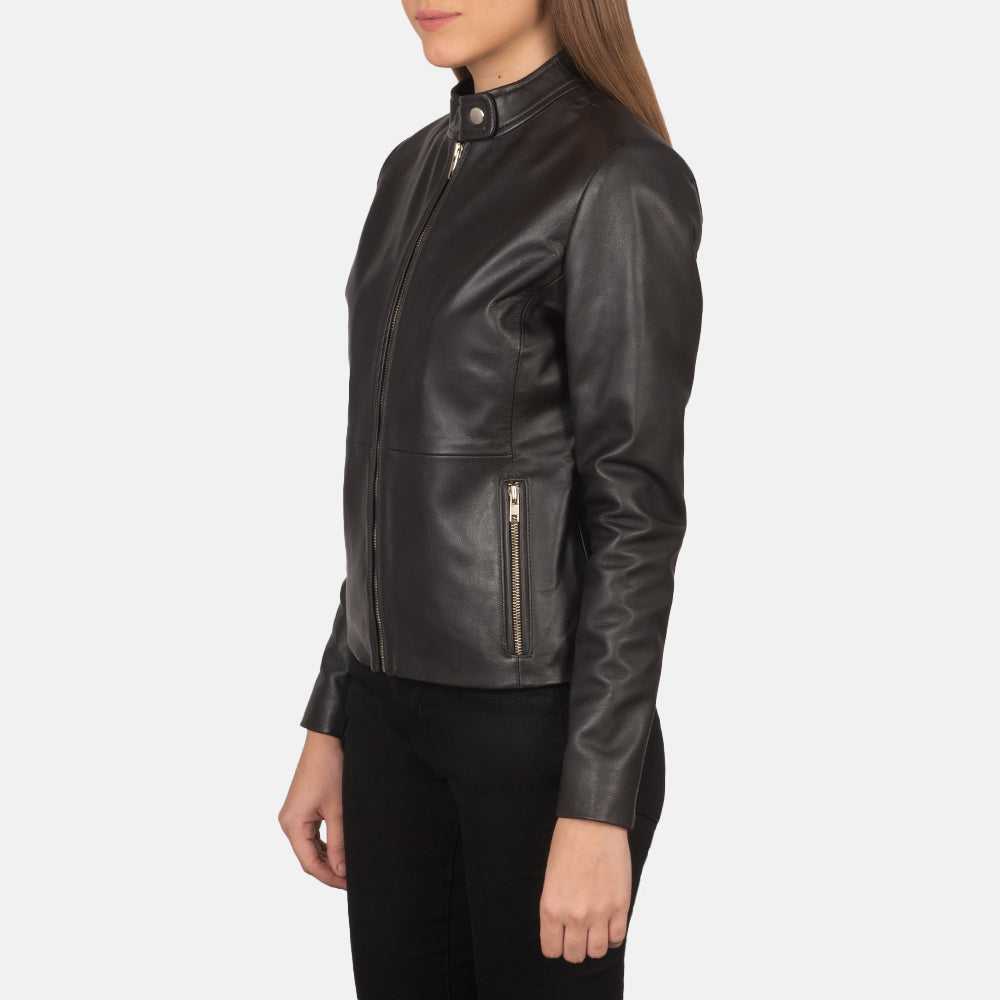Rave Brown Leather Biker Jacket SH570