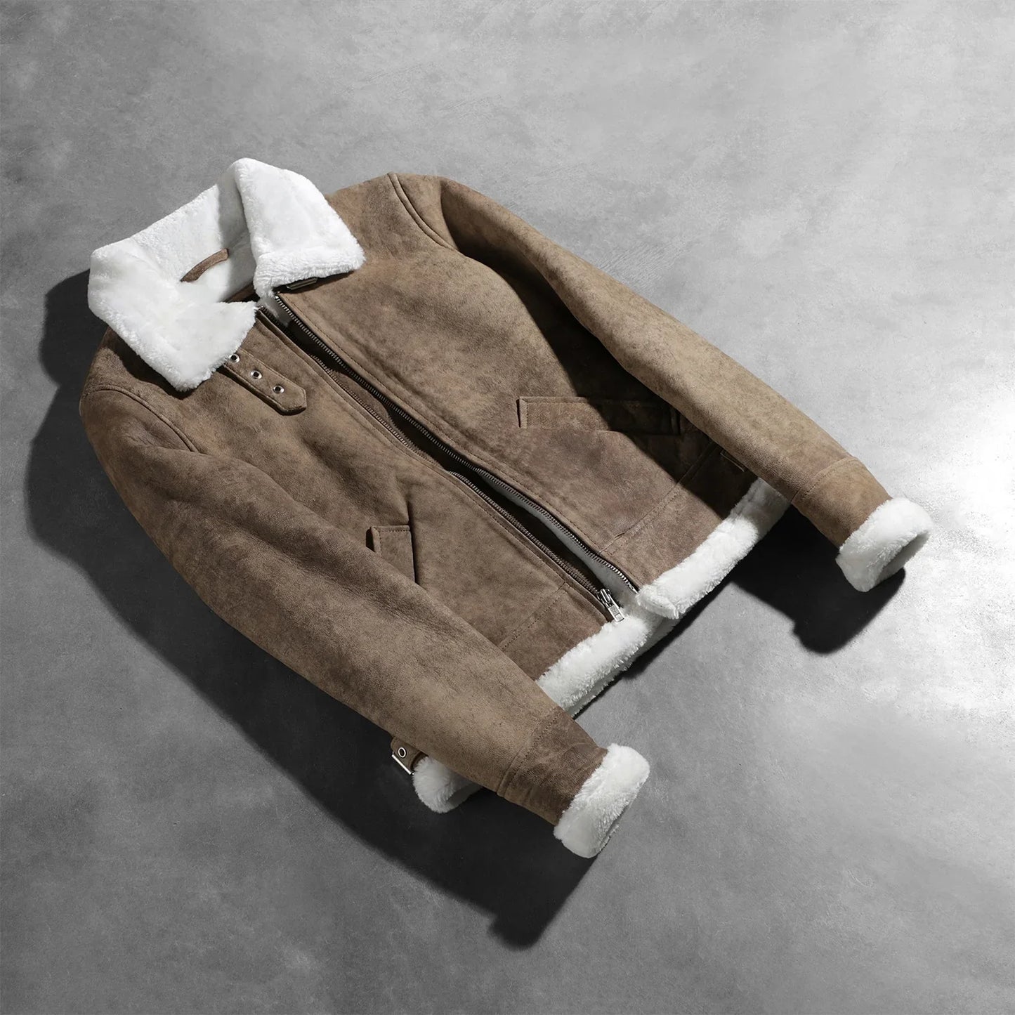 Sherilyn B-3 Distressed Brown Leather Bomber Jacket SH534
