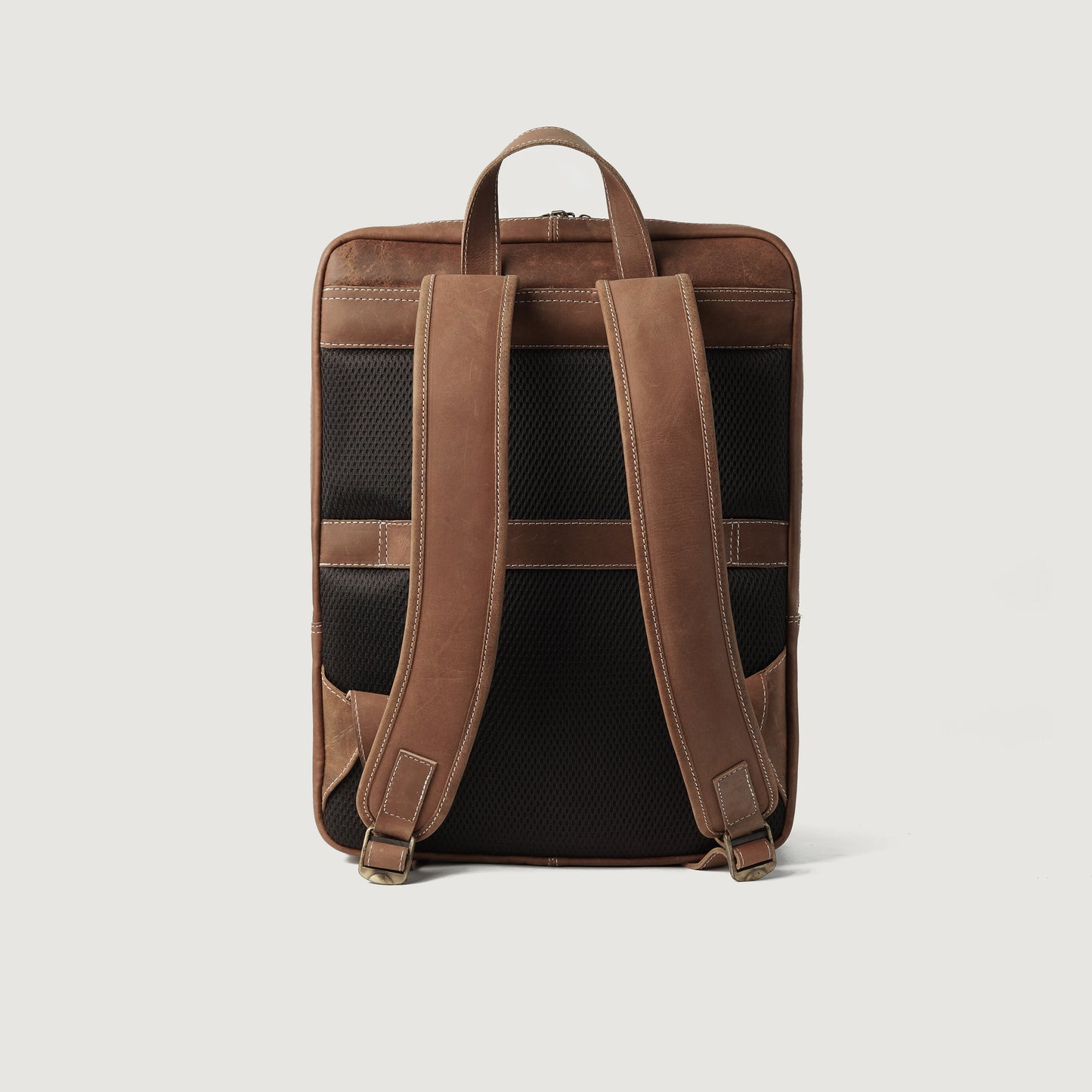 The Bedford Vintage Distressed Brown Leather Backpack