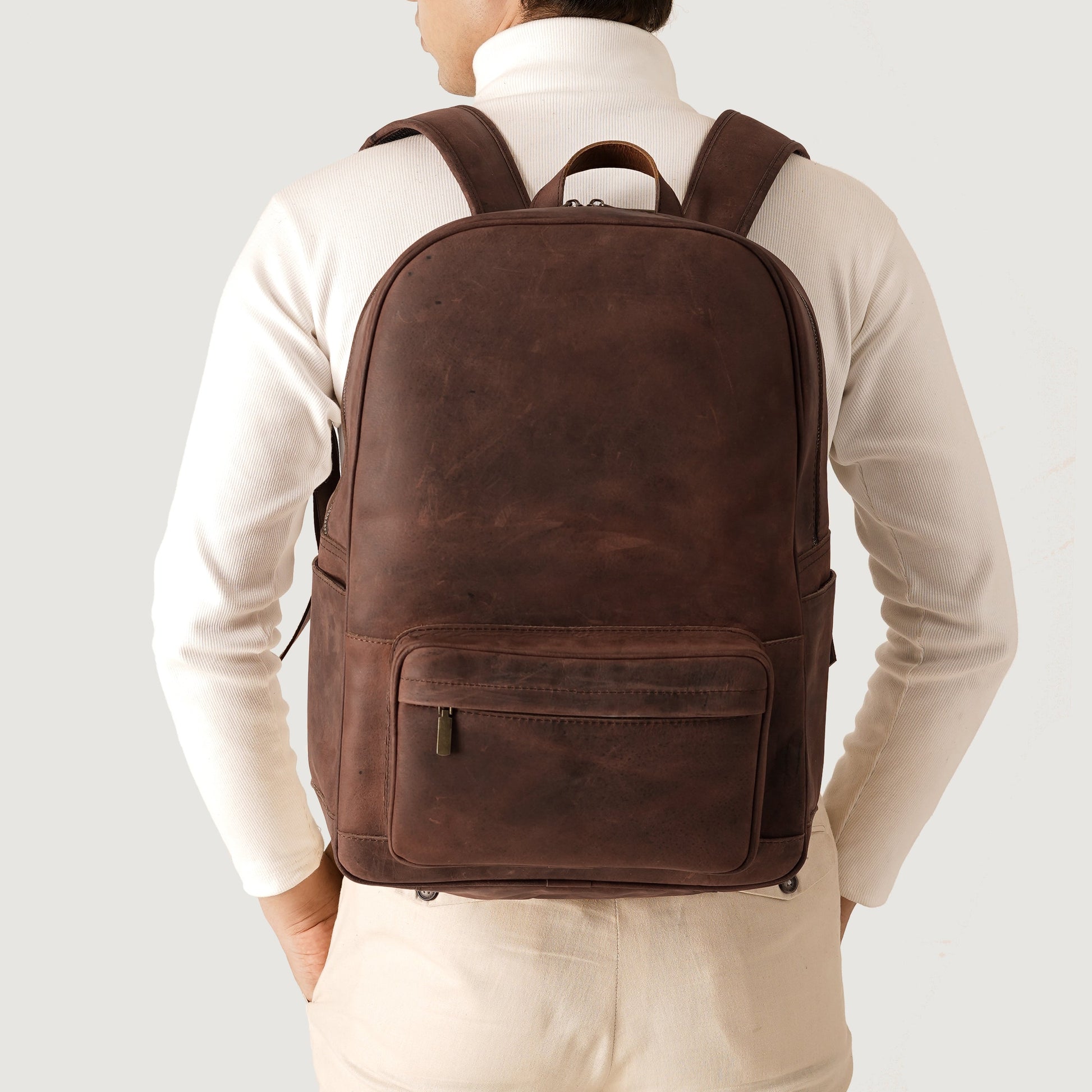 The Philos Vintage Distressed Brown Leather 