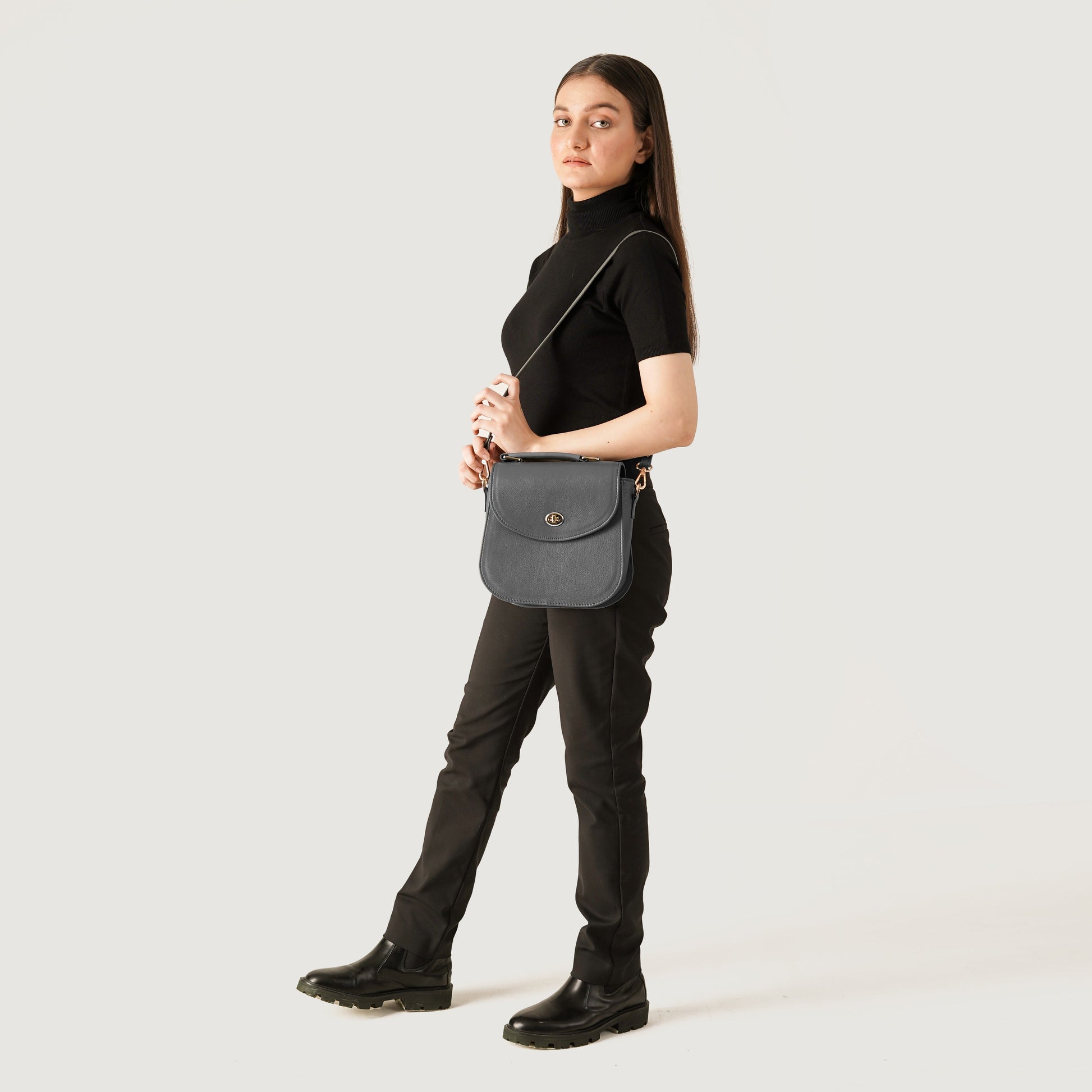 The Sandra Grey Leather