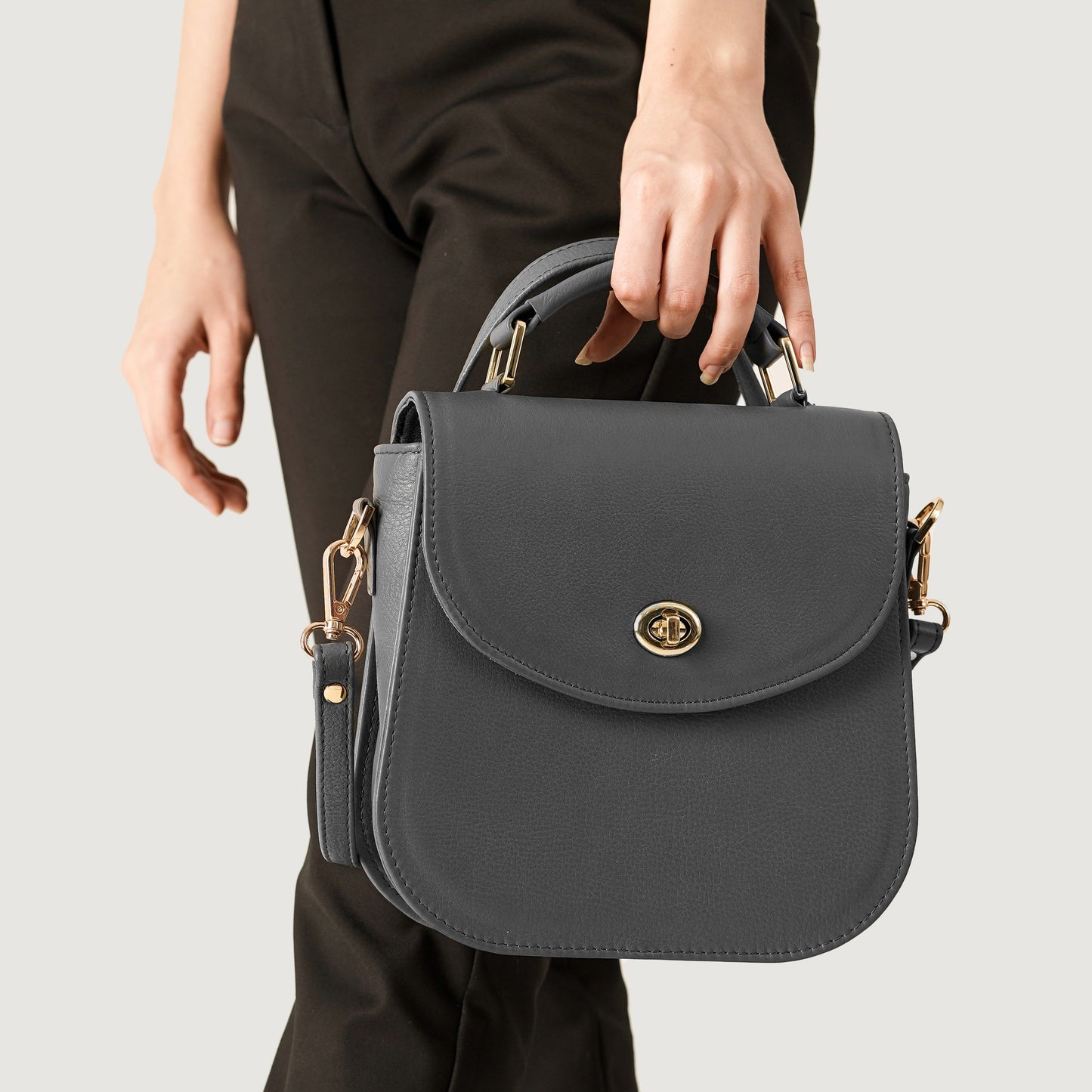 The Sandra Grey Leather