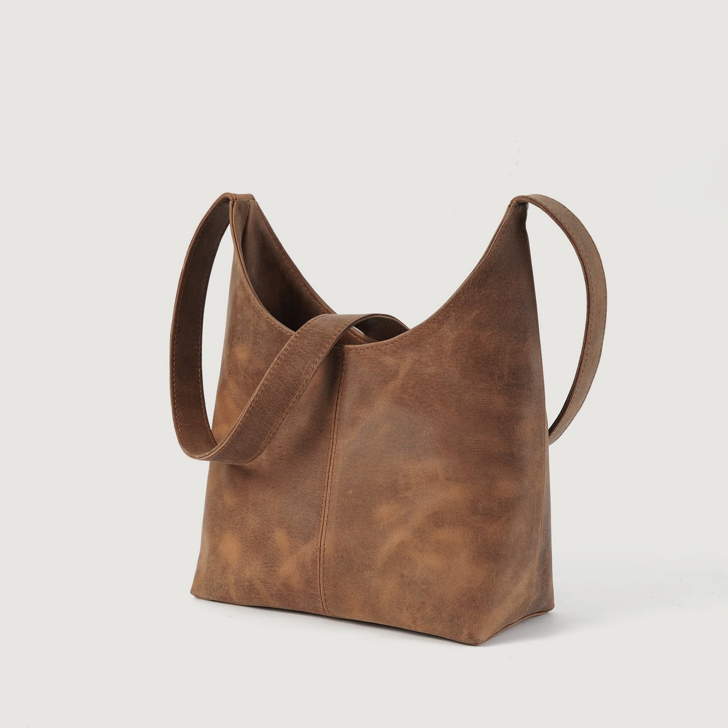 The Stefani Vintage Tan Brown Leather