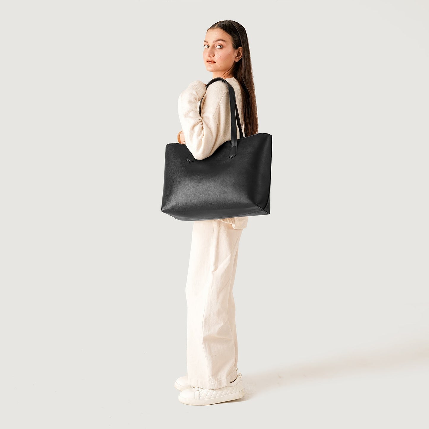 The Bianca Black Leather