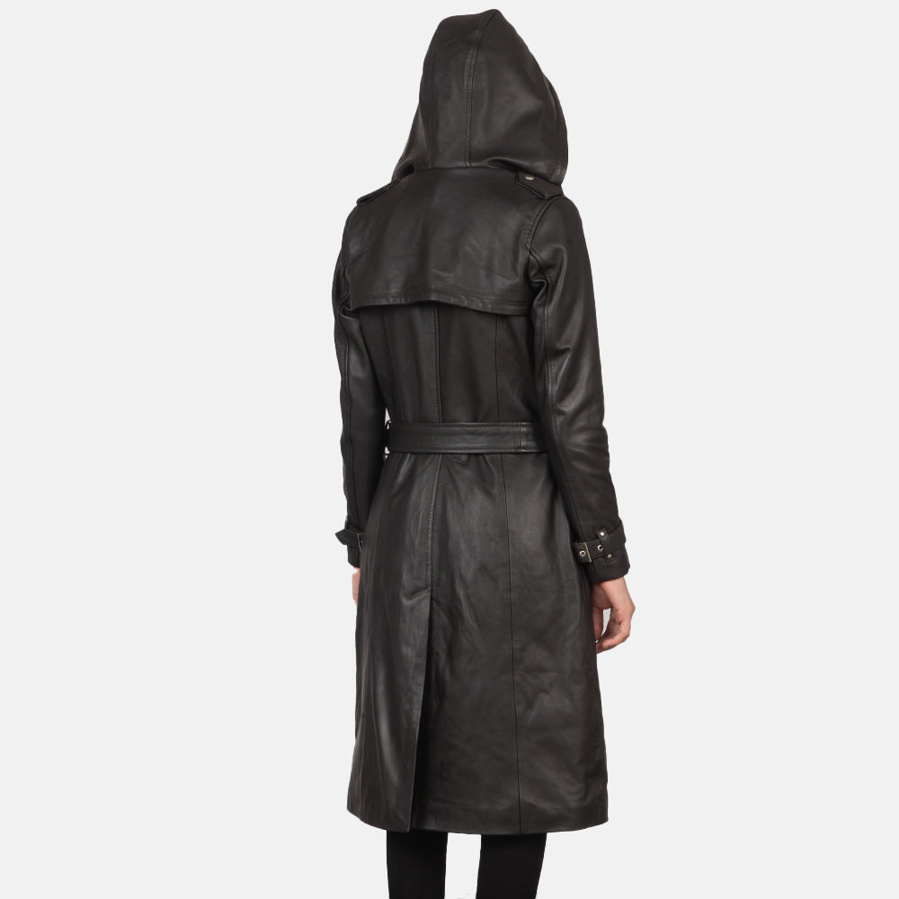 Fixon Hooded Brown Trench Coat SH603