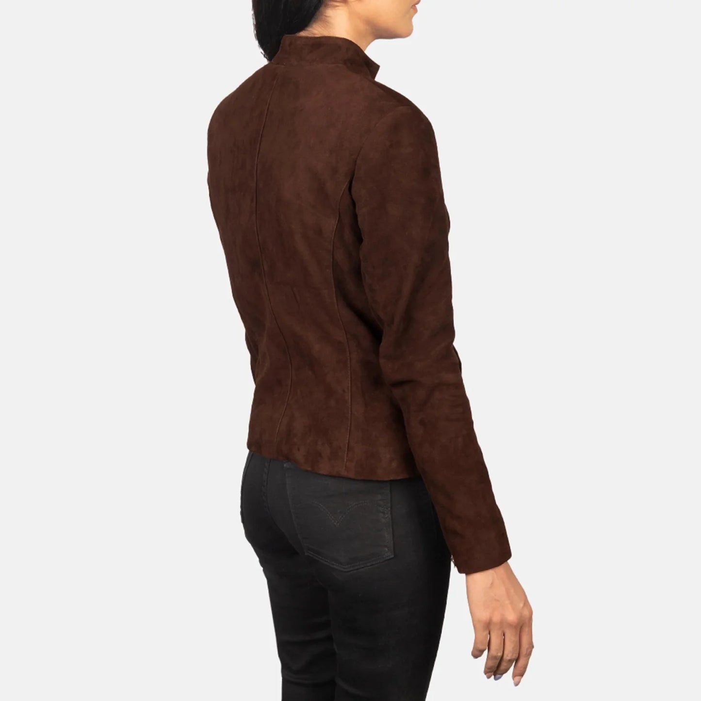 Rumella Mocha Suede Biker Jacket G180