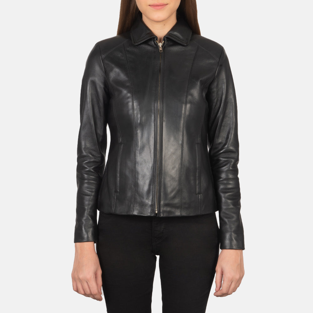 Colette Black Leather Jacket SH621